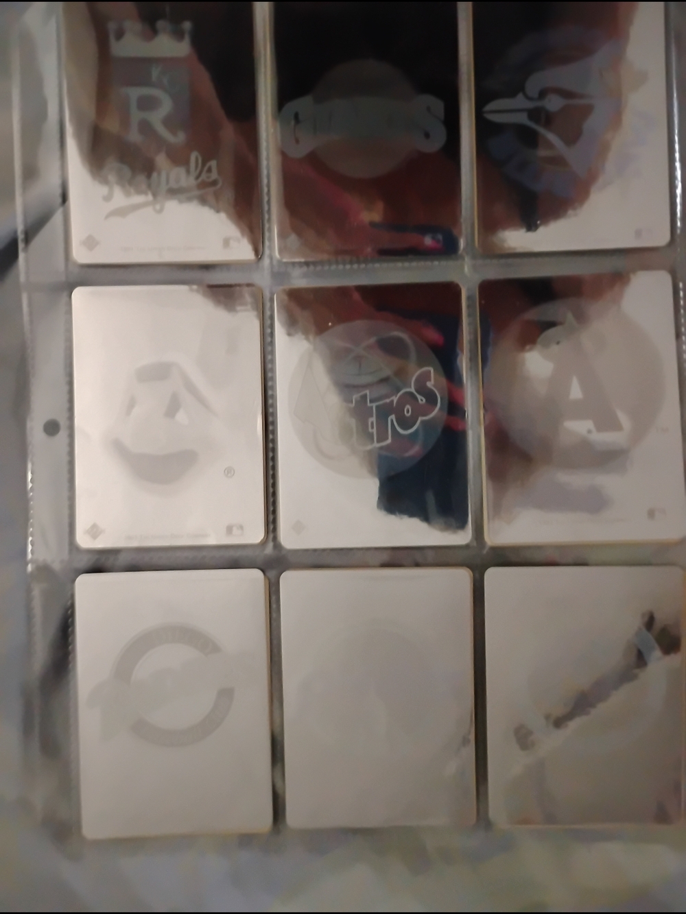1991 Upper Deck Holographic Set of Silver Mirror Baseball Logo Cards